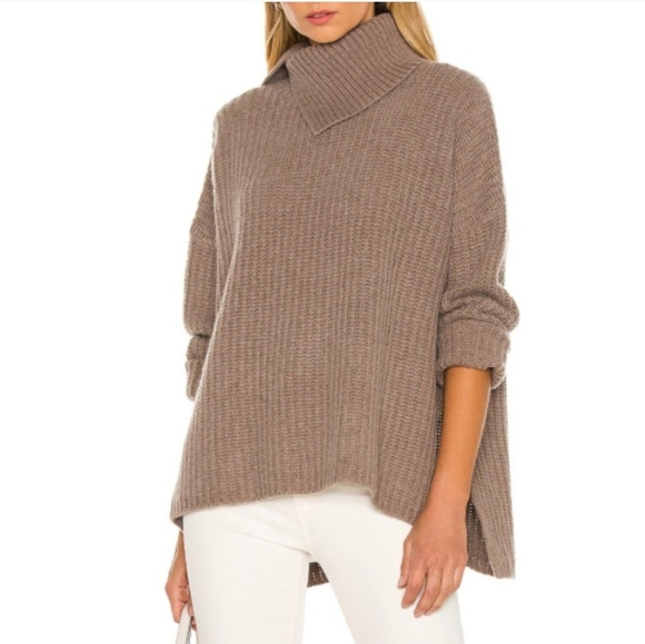 Revolve 27 Miles Malibu Asher Cashmere and Wool Turtleneck Sweater Size Small - Picture 2 of 8